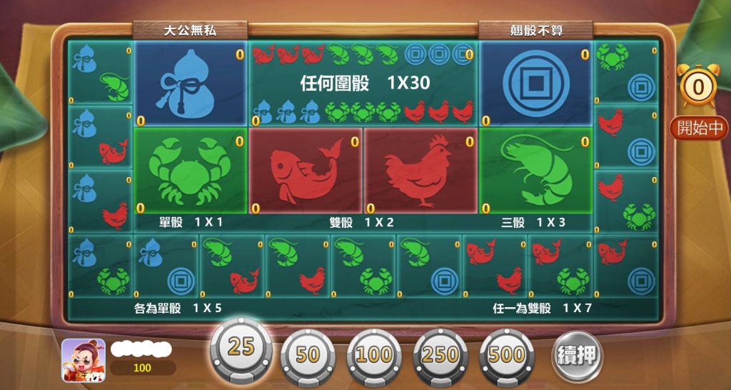 線上魚蝦蟹遊戲 | TU娛樂城高登棋牌娛樂體驗 1 TU娛樂城高登棋牌魚蝦蟹-下注區域